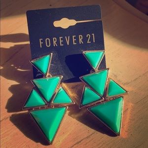 Blue geometrical earrings